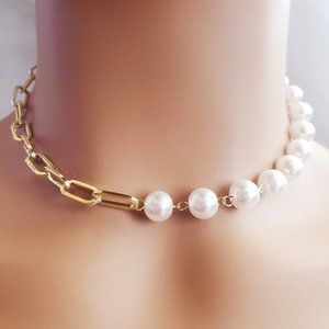 Pearl Link Chain Necklace
